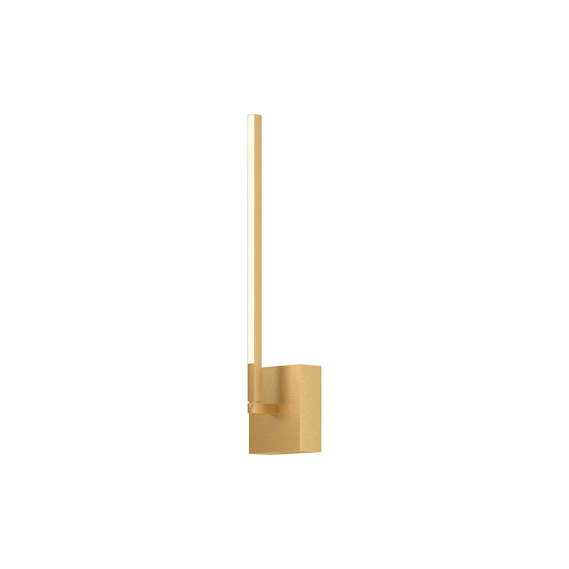 Kuzco Pandora 18in LED Wall Sconce | Modern Brushed Gold with White Acrylic Diffuser | Hallway & Living Room Accent | 1190lm 3000K | Model WS25118-BG