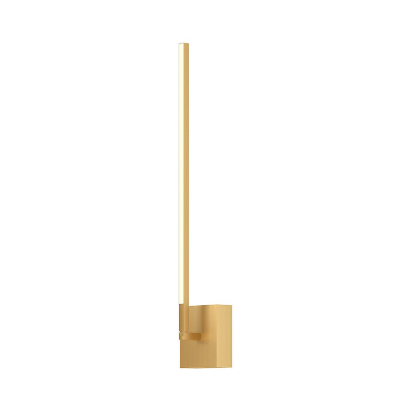 Kuzco Pandora 28in LED Wall Sconce | Modern Brushed Gold and White Acrylic Diffuser | Hallway & Bathroom Accent | 1440lm 3000K | Model WS25125-BG