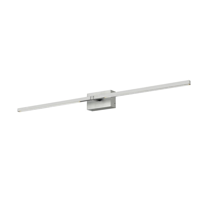 Kuzco Pandora 36in 1-Light LED Wall Sconce | Modern Brushed Nickel and White Acrylic Diffuser | Hallway & Bedroom Accent | 2290lm | Model WS25336-BN