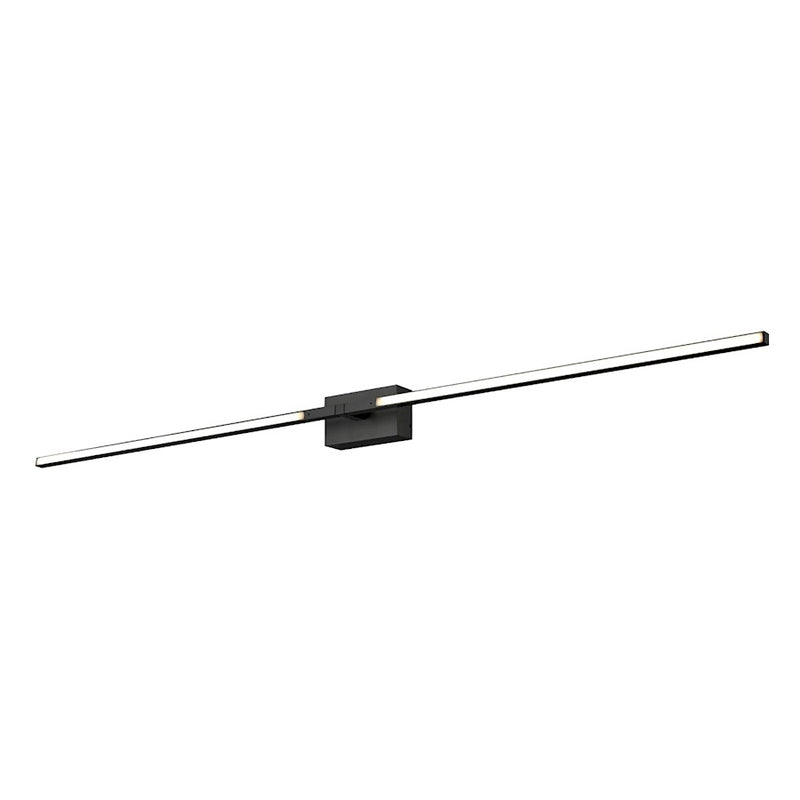 Kuzco Pandora 50in LED Wall Sconce | Black White Acrylic Diffuser | Living Room & Hallway | 2980lm 3000K 90CRI | Model WS25350-BK