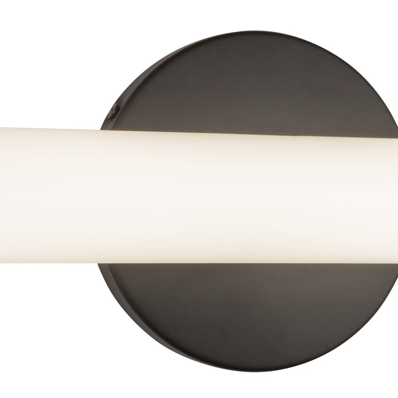 Kuzco Tectra 30" Black Dimmable LED Wall Sconce, Black