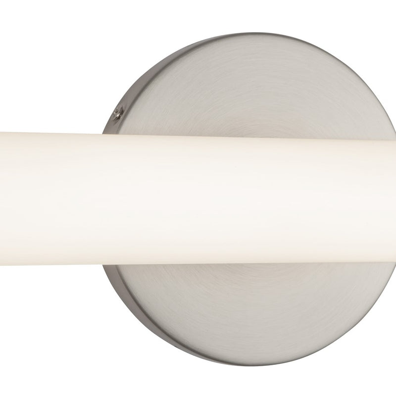 Kuzco Tectra 30" Silver Dimmable LED Wall Sconce, Brushed Nickel