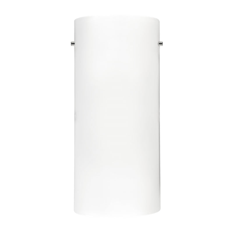 Kuzco Hudson 13in 1-Light LED Wall Sconce | Brushed Nickel and Chrome Metal with Opal Glass | Hallway & Bedroom Accent Light | Model WS3313