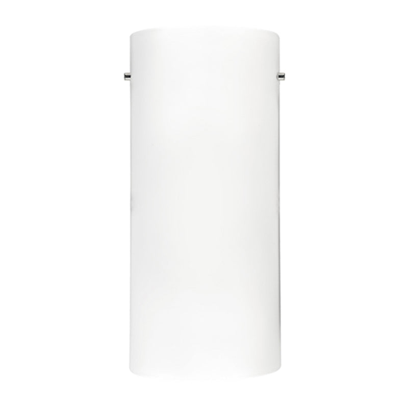 Kuzco Hudson 13in 1-Light LED Wall Sconce | Brushed Nickel and Chrome Metal with Opal Glass | Hallway & Bedroom Accent Light | Model WS3313