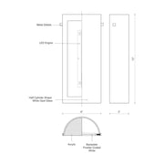 Kuzco Hudson 13in 1-Light LED Wall Sconce | Brushed Nickel and Chrome Metal with Opal Glass | Hallway & Bedroom Accent Light | Model WS3313