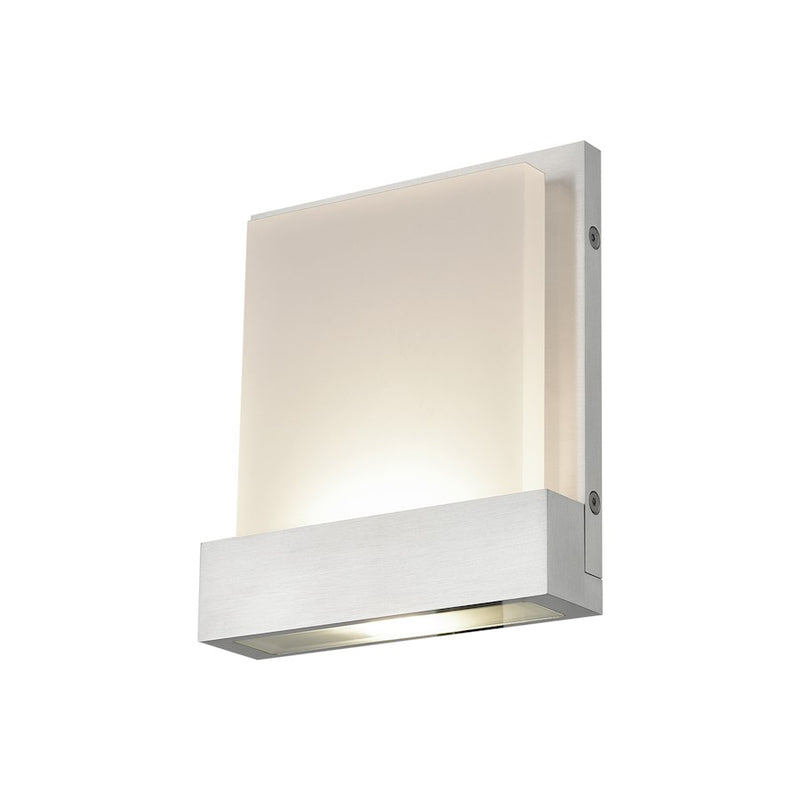 Kuzco Guide 7in LED Wall Sconce | Brushed Nickel Aluminum and Frosted Glass | Hallway & Bedroom Accent | Model WS33407-BN
