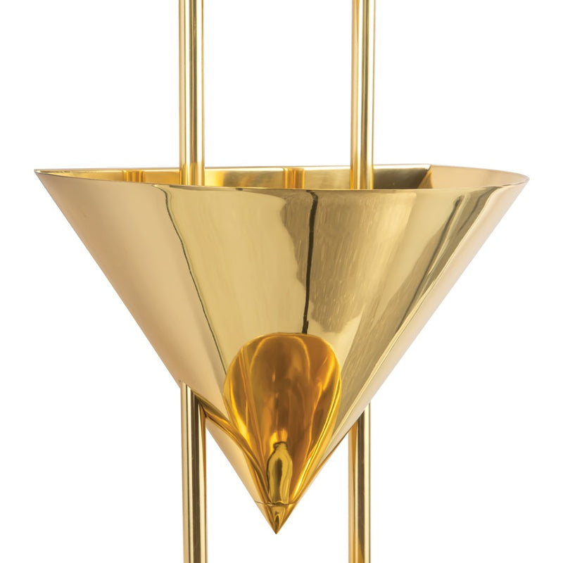 Kuzco Versus 28" Brass Wall Sconce, Patina Brass