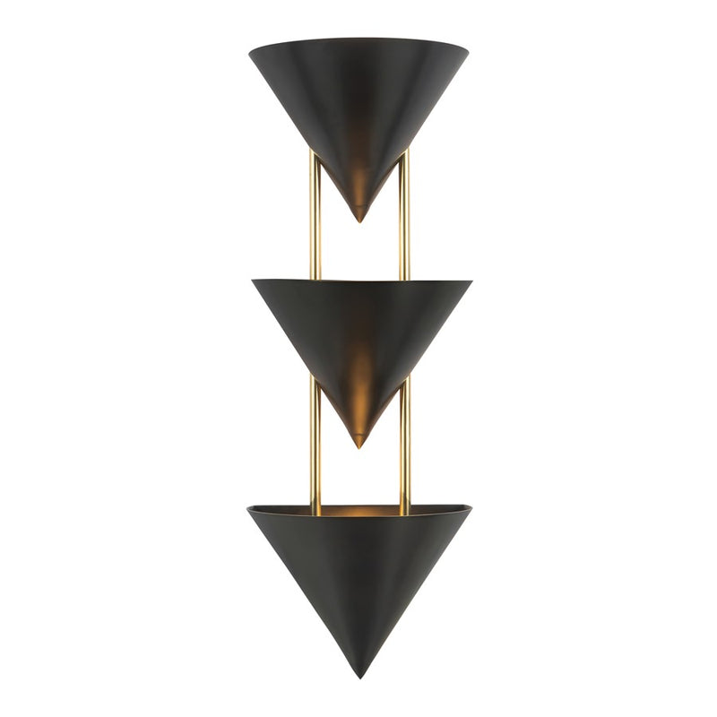 Kuzco Versus 28" Blk Wall Sconce, Urban Brz - WS341328UB