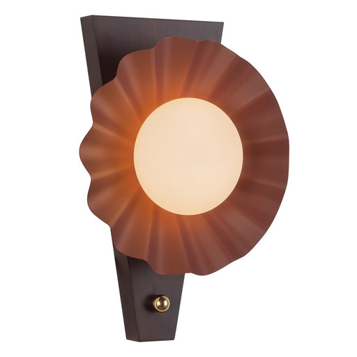 Kuzco Furrow 12" Red Wall Sconce, Burgundy