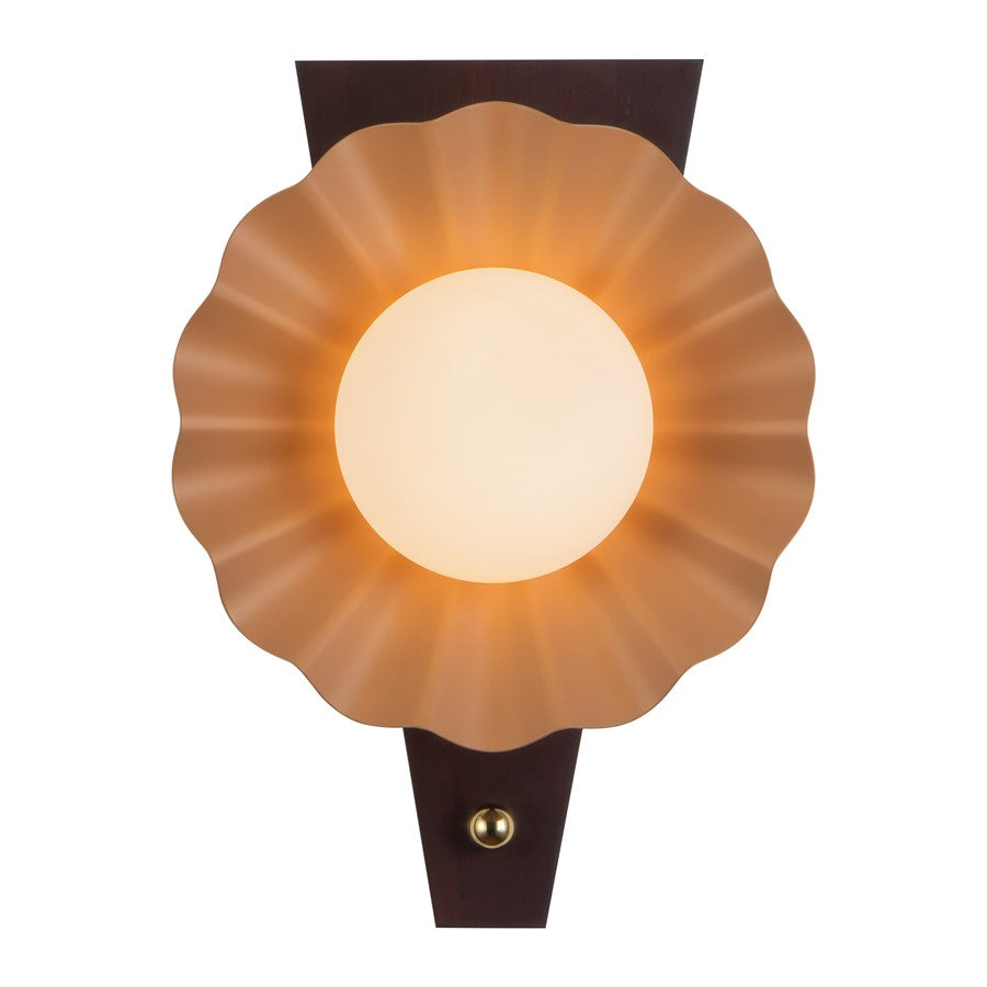 Kuzco Furrow 12" Red Wall Sconce, Peach - WS354012PEC