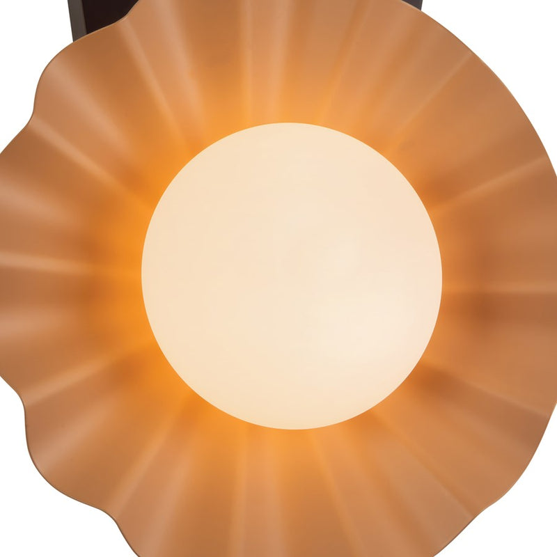 Kuzco Furrow 12" Red Wall Sconce, Peach