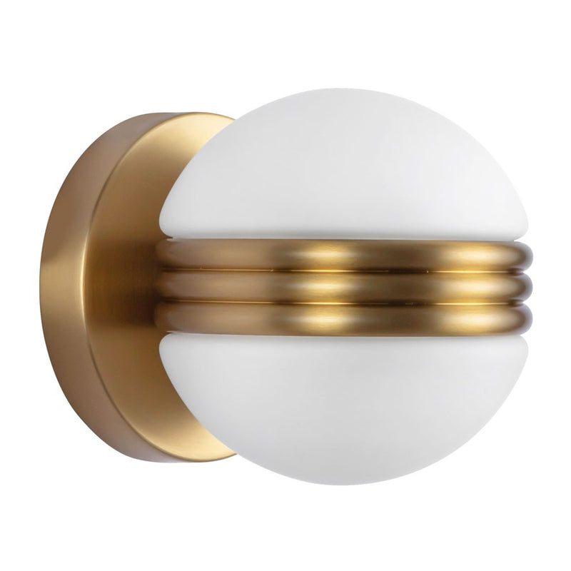 Kuzco Selene 5" Gold Dimmable LED Wall Sconce, Brushed Gold