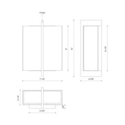 Kuzco Bengal 7in 1-Light Wall Sconce | Modern Black Steel and Opal Glass | Hallway & Bedroom Accent | Model WS39210-BK
