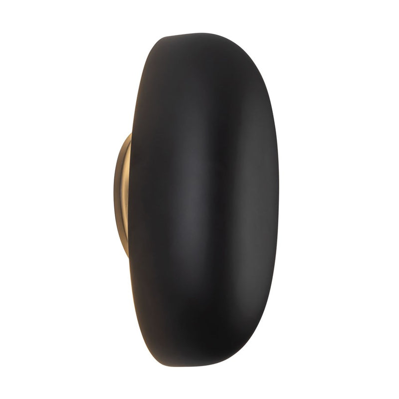 Kuzco Perle 10" Black Dimmable LED Wall Sconce, Matte Black