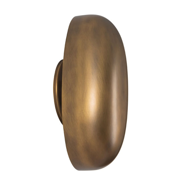 Kuzco Perle 10" Brass Dimmable LED Wall Sconce, Vintage Brass