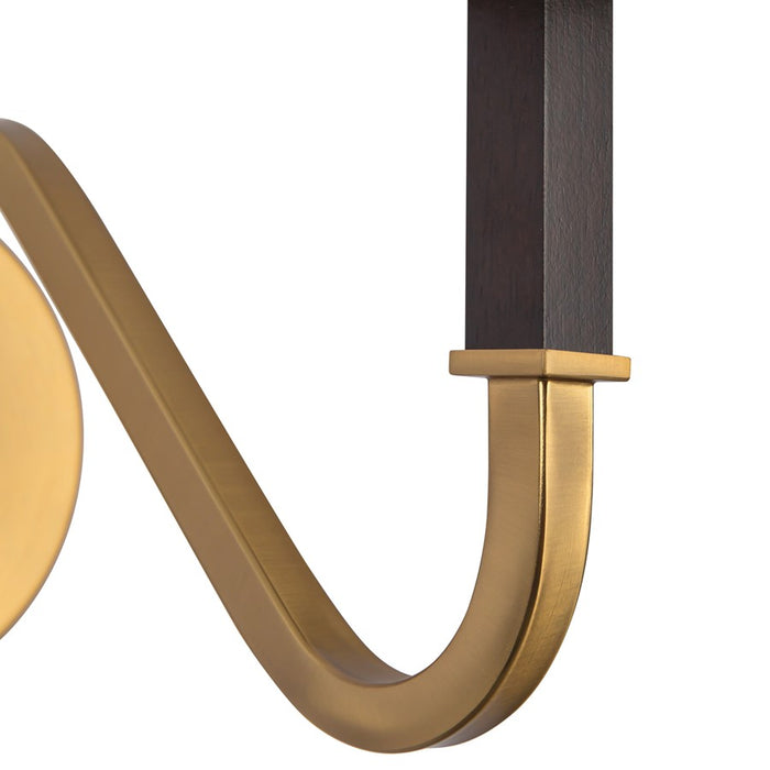 Kuzco Sloan 12" Gold Wall Sconce, Brushed Gold/White Linen