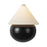 Kuzco Rowan 9" Black Dimmable LED Wall Sconce, Matte Black/White Linen