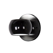 Kuzco Flux 4in 1-Light LED Wall Sconce | Modern Gloss Black Aluminum and Acrylic Diffuser | Hallway & Bedroom Accent Light | Model WS46604-GBK