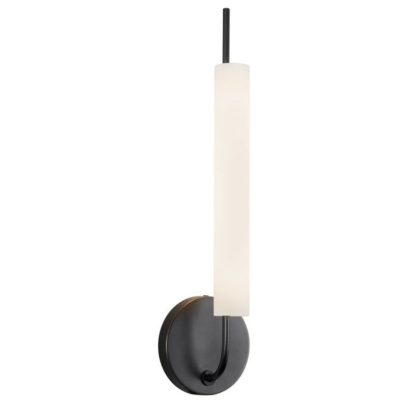 Kuzco Wick 20" Black Dimmable LED Wall Sconce, Urban Bronze