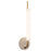 Kuzco Wick 20" Brass Dimmable LED Wall, Vintage Brass/Travertine
