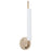 Kuzco Wick 20" Brass Dimmable LED Wall, Vintage Brass/Travertine