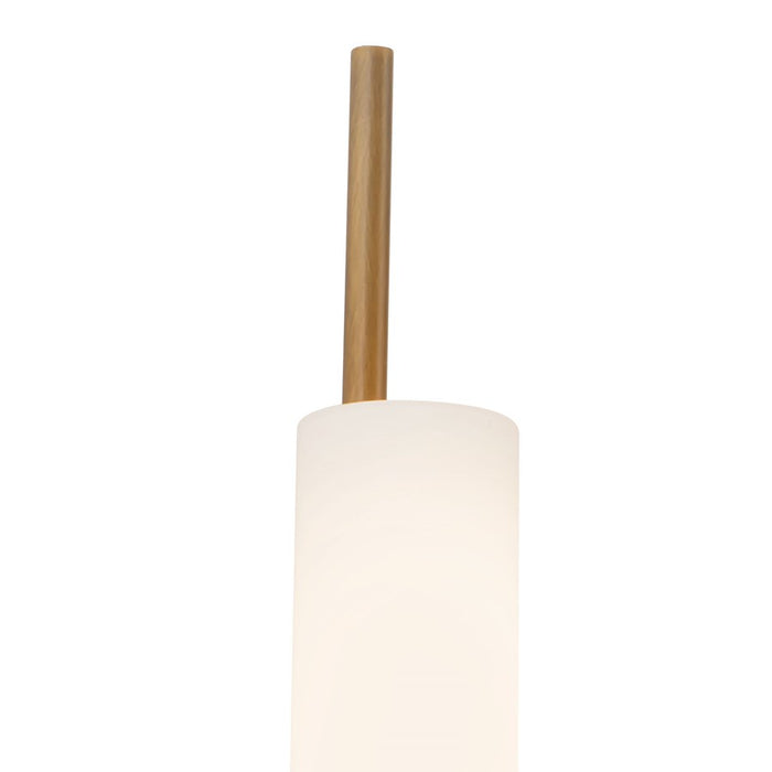 Kuzco Wick 20" Brass Dimmable LED Wall, Vintage Brass/Travertine