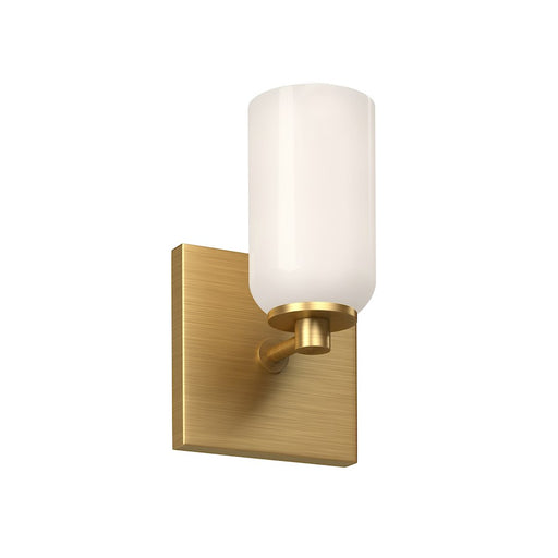 Kuzco Nola 1 4" Light Wall Sconce, Gold/Glossy Opal/Opal - WS57704-BG-GO