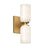 Kuzco Nola 2 12" Light Wall Sconce, Gold/Glossy Opal/Opal - WS57712-BG-GO