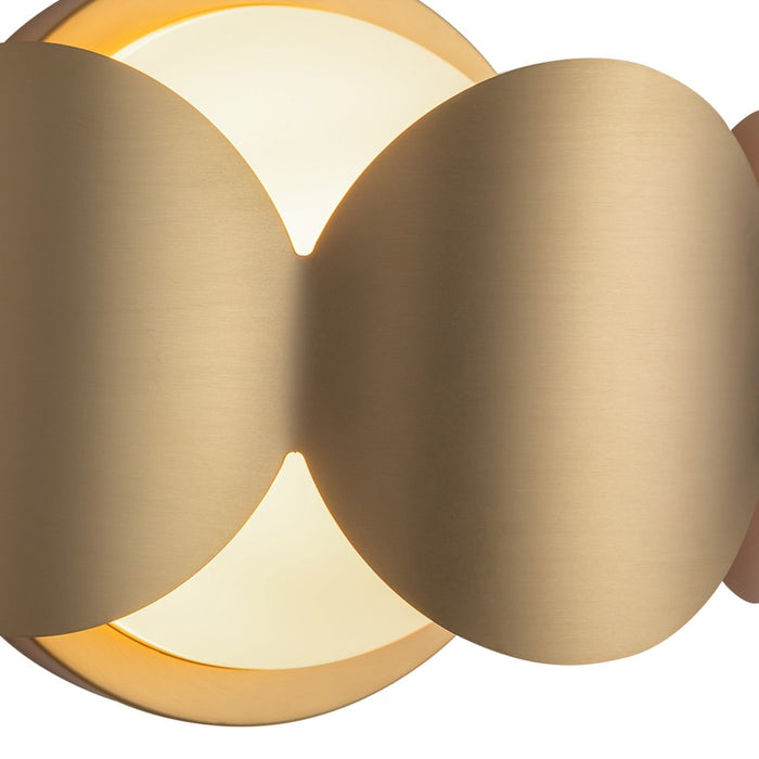 Kuzco Ciel 10" Socket Wall Sconce, Gold/Opal Glass/Steel Shade