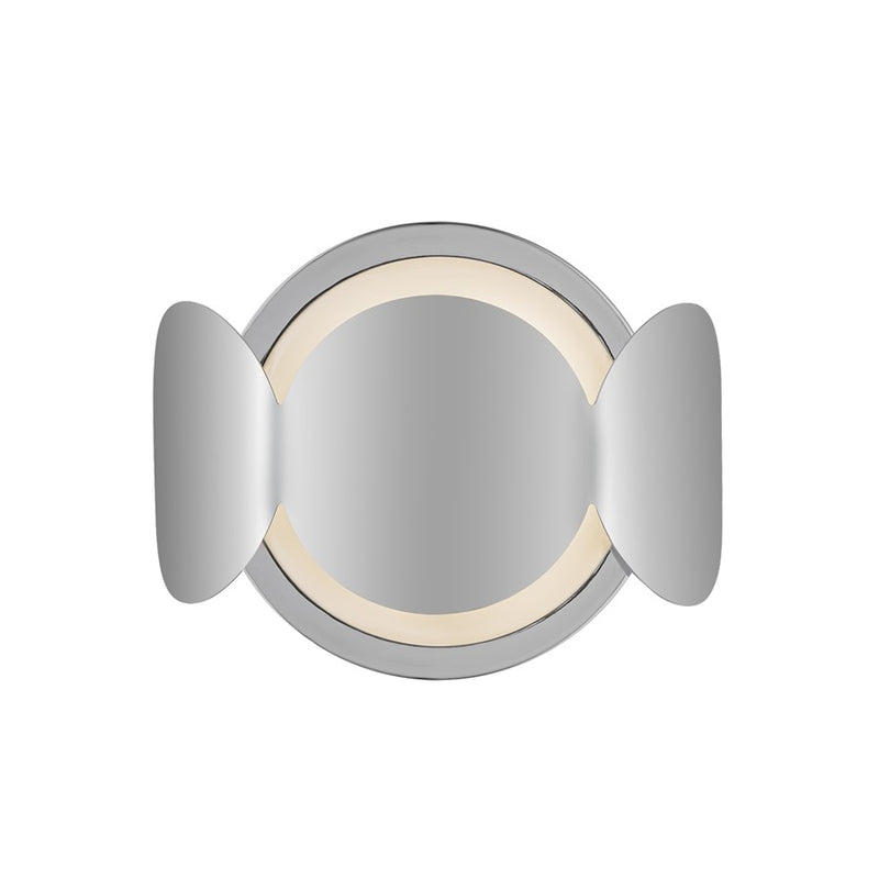 Kuzco Ciel 10" Socket Wall Sconce, Chrome/Opal Glass/Steel Shade - WS59810-CH-OP