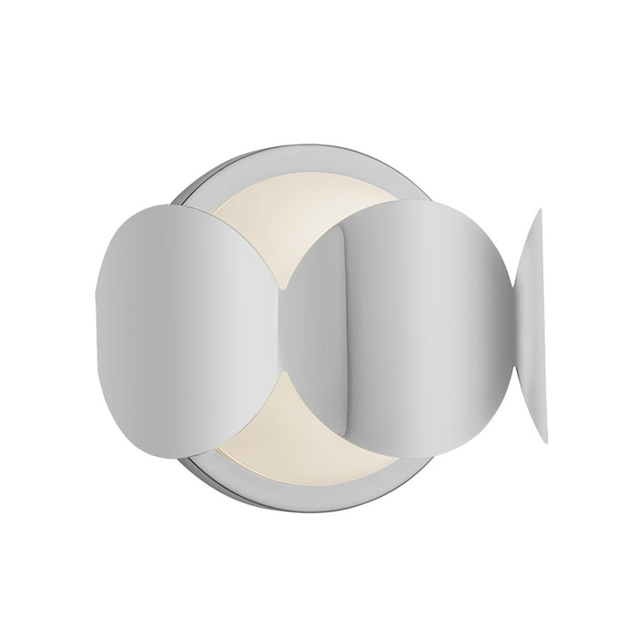 Kuzco Ciel 10" Socket Wall Sconce, Chrome/Opal Glass/Steel Shade