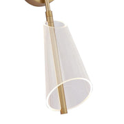 Kuzco Mulberry 29in 1-Light Wall Sconce | Modern Brushed Gold and Clear Etched Acrylic | Bedroom & Hallway Accent Light | Model WS62629-BG-LG