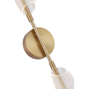 Kuzco Mulberry 29in 1-Light Wall Sconce | Modern Brushed Gold and Clear Etched Acrylic | Bedroom & Hallway Accent Light | Model WS62629-BG-LG