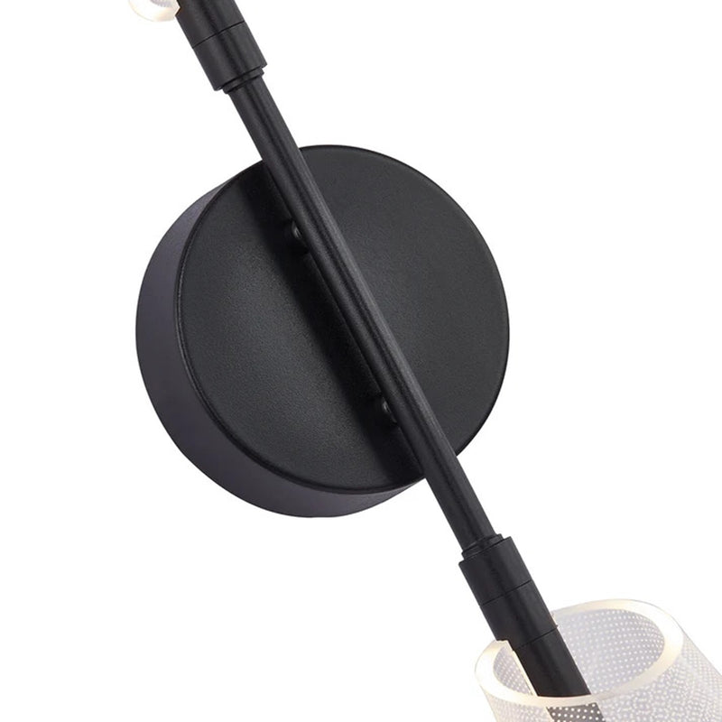 Kuzco Mulberry 29in 1-Light Wall Sconce | Modern Black and Acrylic Edge-Lit | Living Room & Hallway Accent Light | Model WS62629-BK-LG