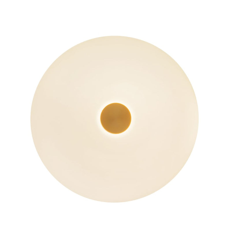 Kuzco Jada 5" Gold Dimmable LED Wall Sconce, Brushed Gold/Opal Glass