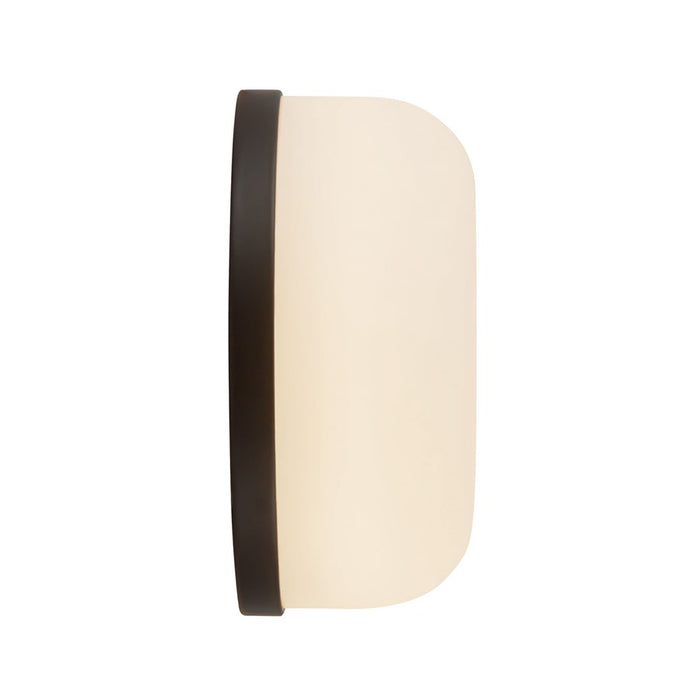 Kuzco Jada 5" Black Dimmable LED Wall Sconce, Black/Opal Glass