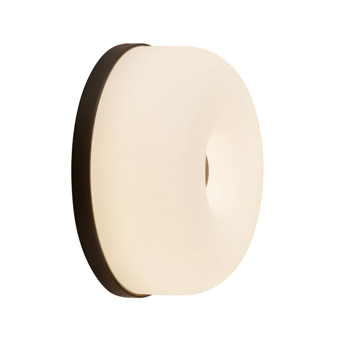 Kuzco Jada 5" Black Dimmable LED Wall Sconce, Black/Opal Glass