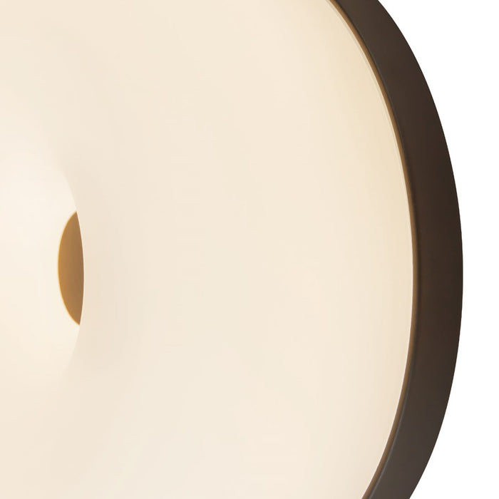Kuzco Jada 5" Black Dimmable LED Wall Sconce, Black/Opal Glass