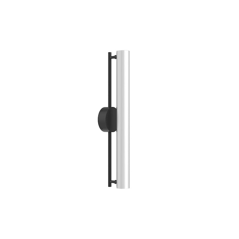 Kuzco Gramercy 24in 1-Light LED Wall Sconce | Modern Black Aluminum and Frosted Glass | Hallway & Bedroom Accent Light | 1995lm | Model WS70124-BK