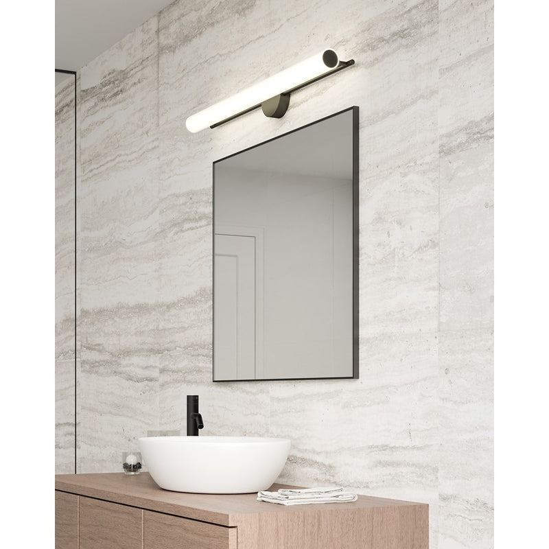 Kuzco Gramercy 36" LED Wall Sconce, Black/Frosted Glass - WS70136-BK-UNV