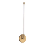 Kuzco Motif 22in LED Wall Sconce | Modern Brushed Gold and Clear Glass | Hallway & Bedroom Accent Light | 22 x 0.75 x 1.75 in | Model WS74122-BG