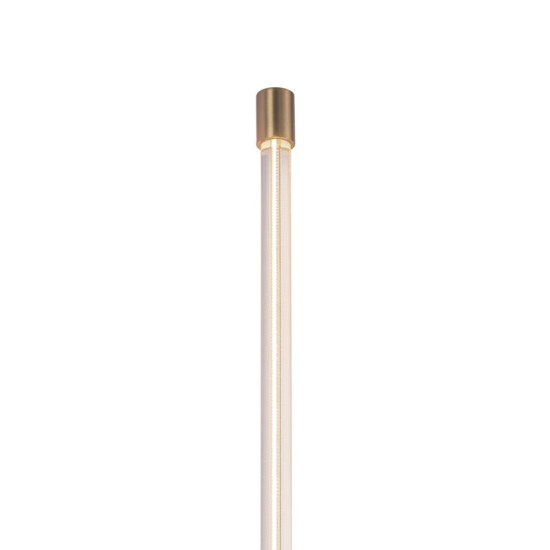 Kuzco Motif 22in LED Wall Sconce | Modern Brushed Gold and Clear Glass | Hallway & Bedroom Accent Light | 22 x 0.75 x 1.75 in | Model WS74122-BG