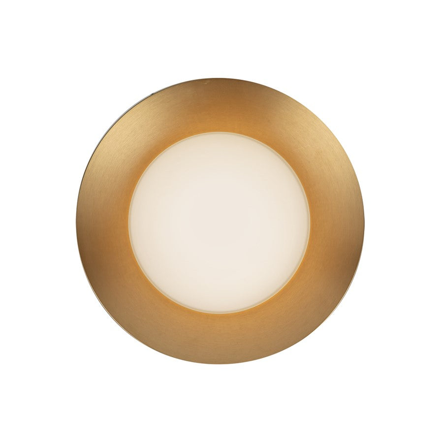 Kuzco Cleo 9" LED Wall Sconce, Gold/Opal Glass/Steel Shade - WS77909-BG-OP