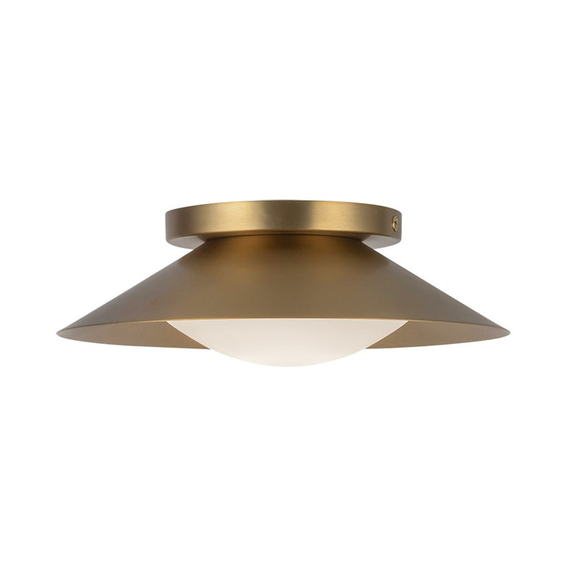 Kuzco Cleo 9" LED Wall Sconce, Gold/Opal Glass/Steel Shade
