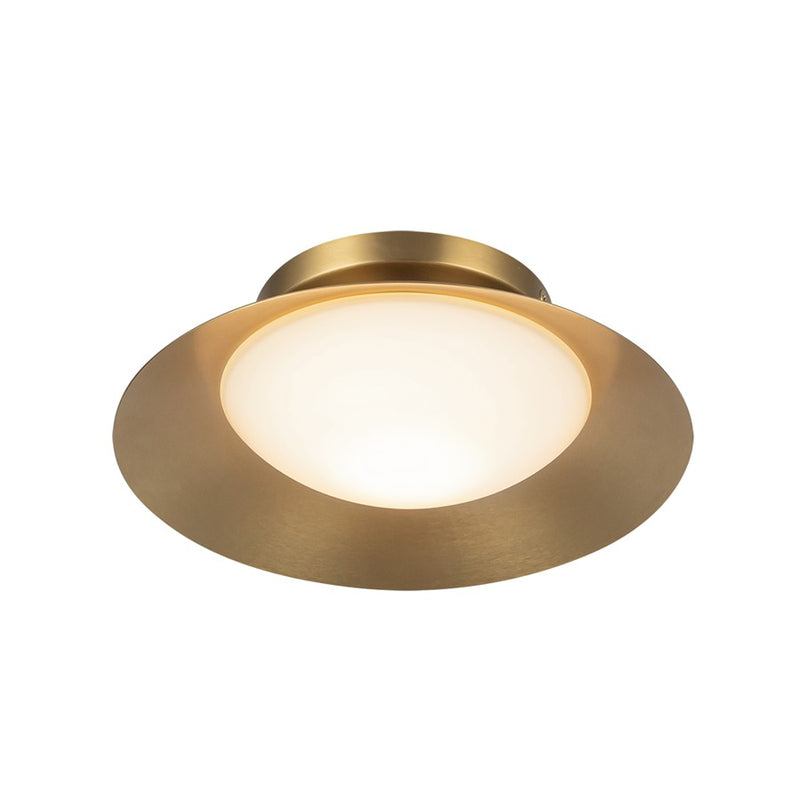 Kuzco Cleo 9" LED Wall Sconce, Gold/Opal Glass/Steel Shade