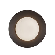 Kuzco Cleo 9" LED Wall Sconce, Black/Opal Glass/Steel Shade - WS77909-BK-OP