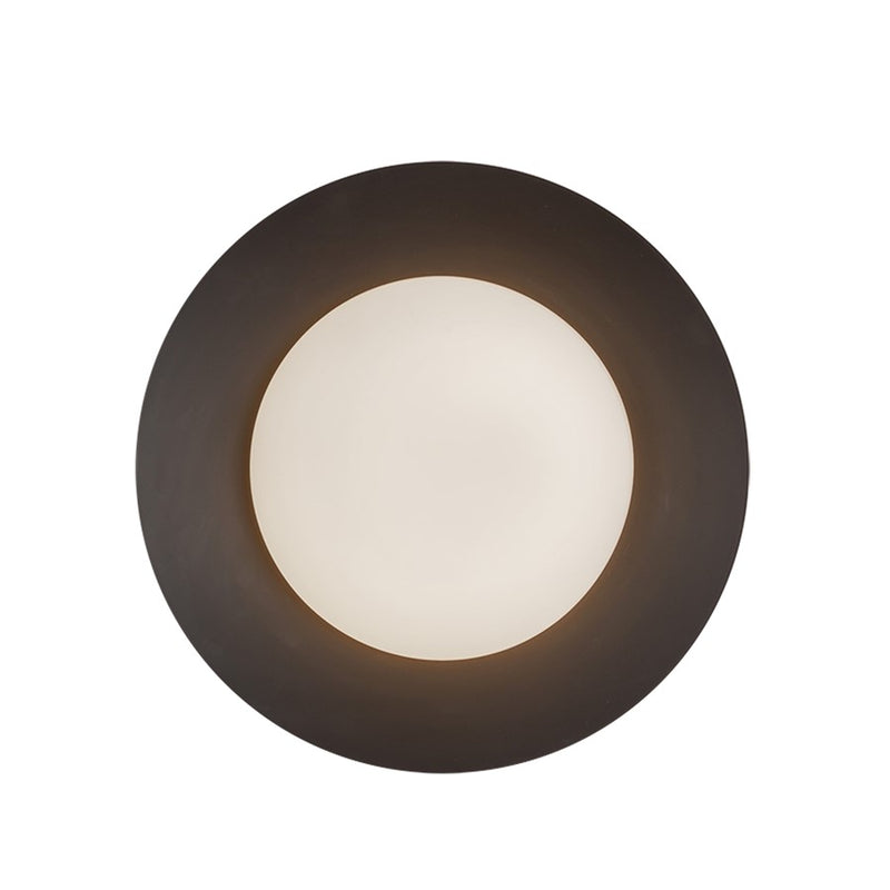 Kuzco Cleo 9" LED Wall Sconce, Black/Opal Glass/Steel Shade - WS77909-BK-OP