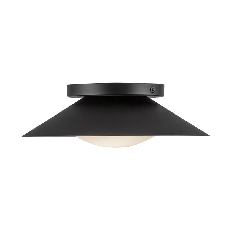 Kuzco Cleo 9" LED Wall Sconce, Black/Opal Glass/Steel Shade