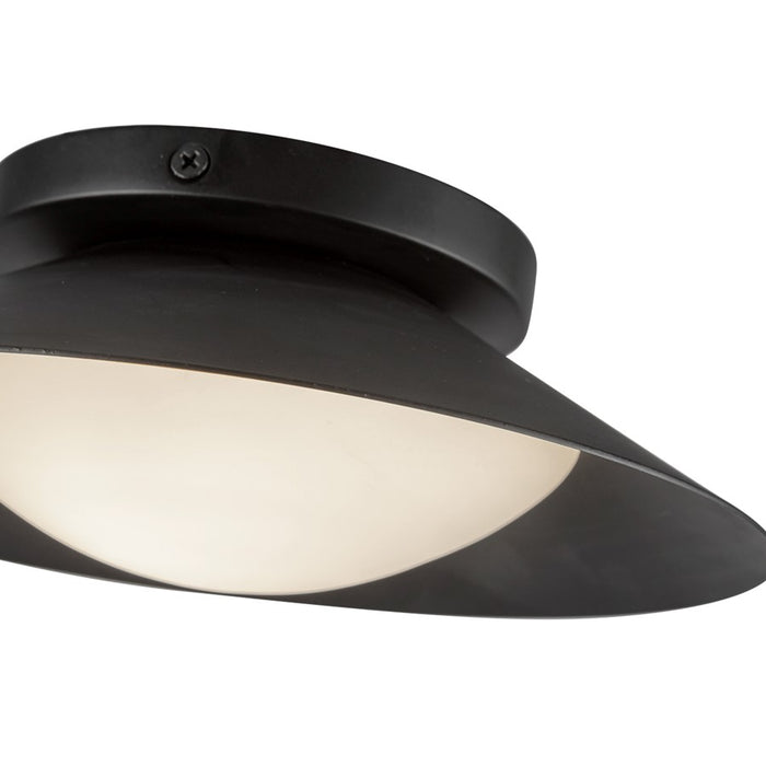 Kuzco Cleo 9" LED Wall Sconce, Black/Opal Glass/Steel Shade
