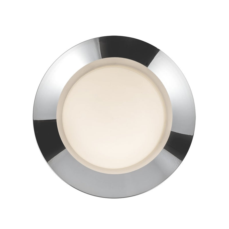 Kuzco Cleo 9" LED Wall Sconce, Chrome/Opal Glass/Steel Shade - WS77909-CH-OP